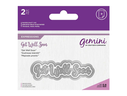 Gemini Expressions Metal Die - Get Well Soon