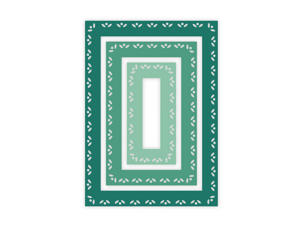 Gemini Elements Nesting Frame Die - Ditsy Floral Rectangle