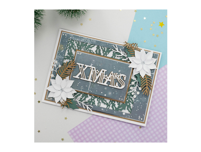 Gemini Festive Frames & Sentiments Die- Happy Xmas