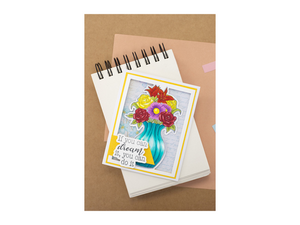 Gemini Colourable Create a Card Stamp & Die - A Special Bouquet