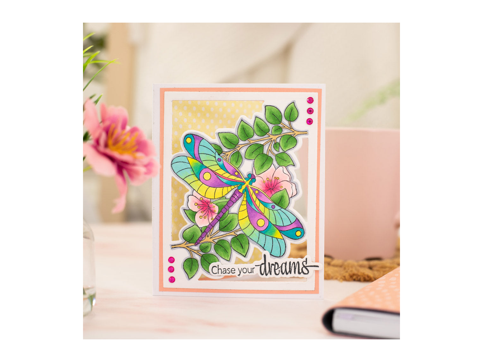 Gemini Colourable Create a Card Stamp & Die - Dragonfly Dreams