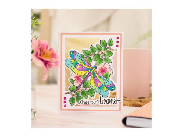 Gemini Colourable Create a Card Stamp & Die - Dragonfly Dreams