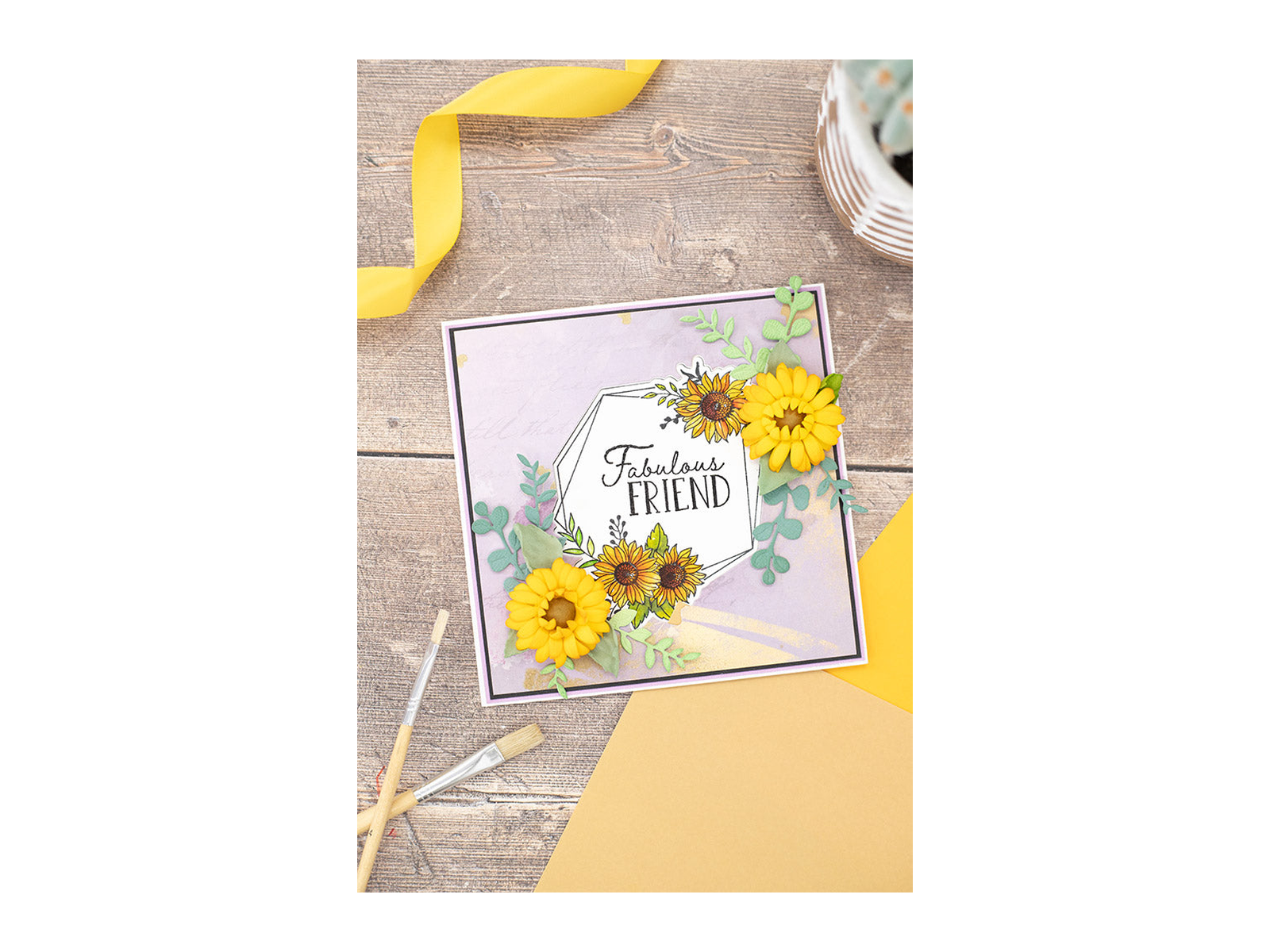 Nature's Garden Sunflower Collection Stamp and Die - Fabulous Frame