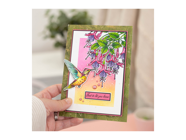 Nature's Garden Fabulous Fuchsia Stamp & Die - Cascading Fuchsia