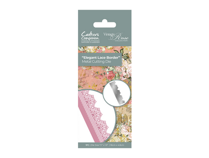 Nature's Garden Vintage Rose Die - Elegant Lace Border