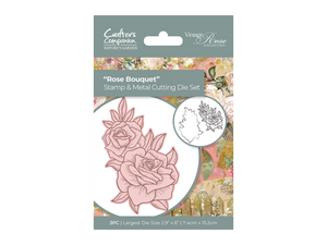 Nature's Garden Vintage Rose Stamp & Die - Rose Bouquet