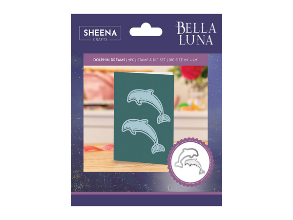 Sheena Douglass Bella Luna Stamp and Die - Dolphin Dreams