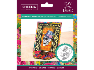 Sheena Douglass Day of the Dead Stamp & Die - Sugar Skull Embellish