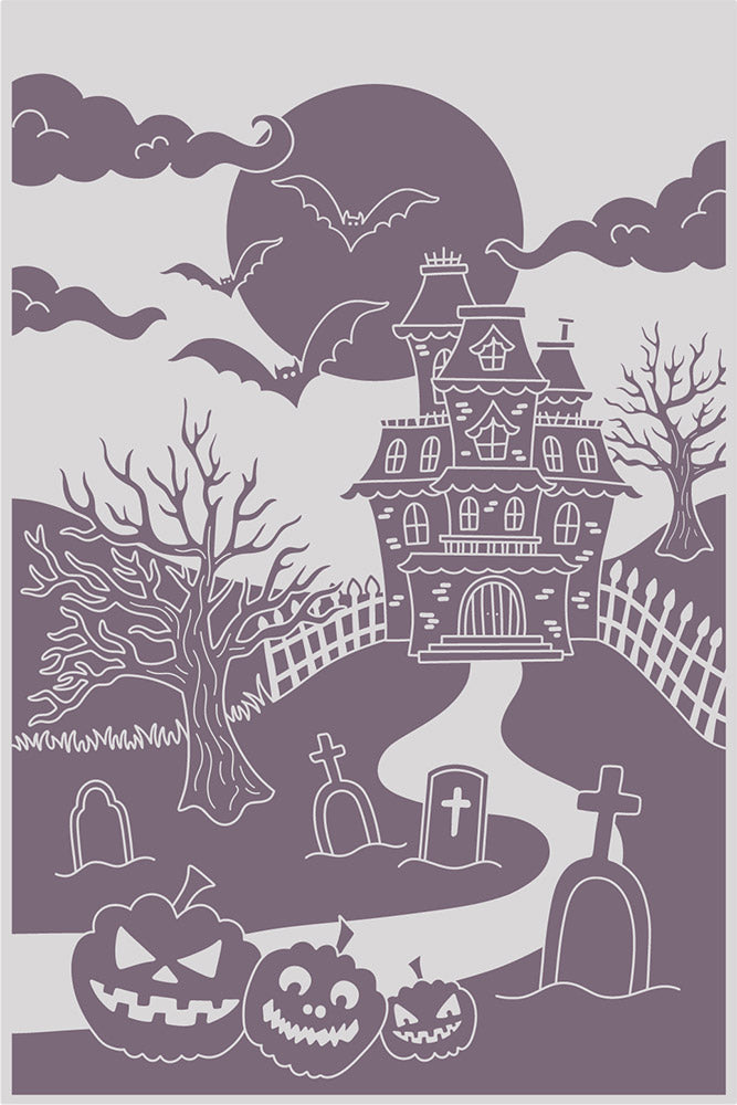 Designer Collection - All Hallows Eve - Stencil and 6x4" Embossing Folder - All Hallows Eve