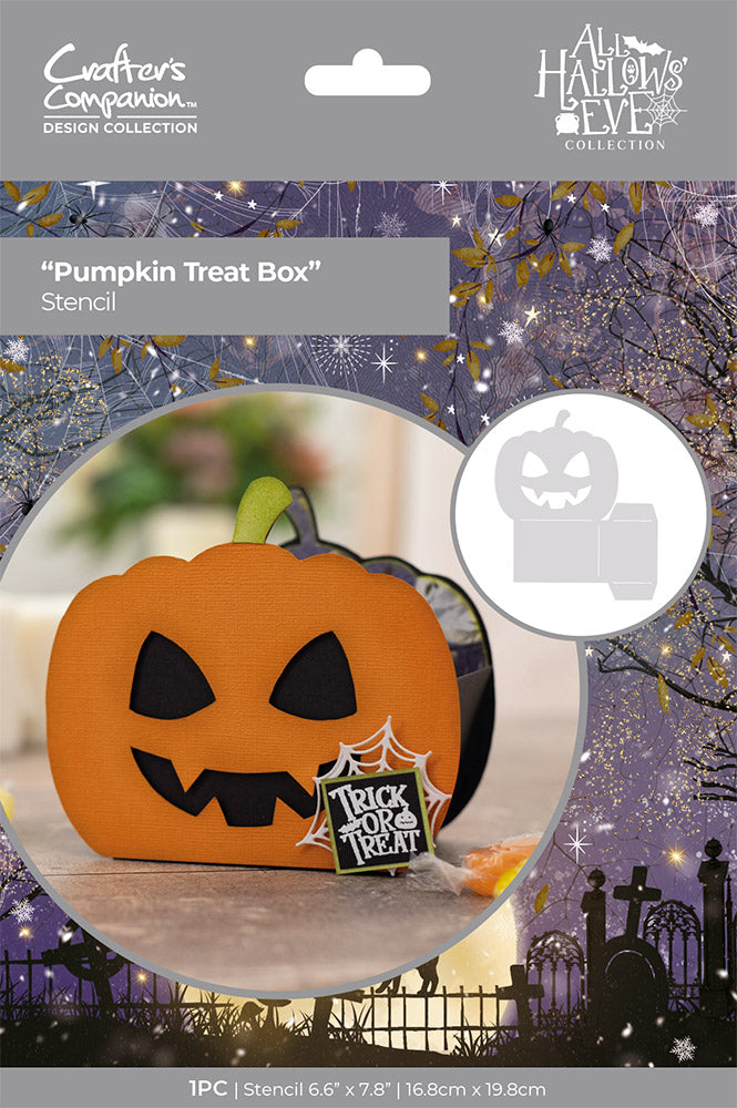 All Hallows Eve Stencil - Pumpkin Treat Box