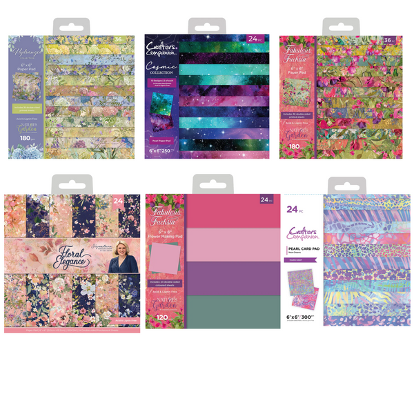 Crafter's Companion 6x6 Paper Pad Selection -Crafters Companion EU