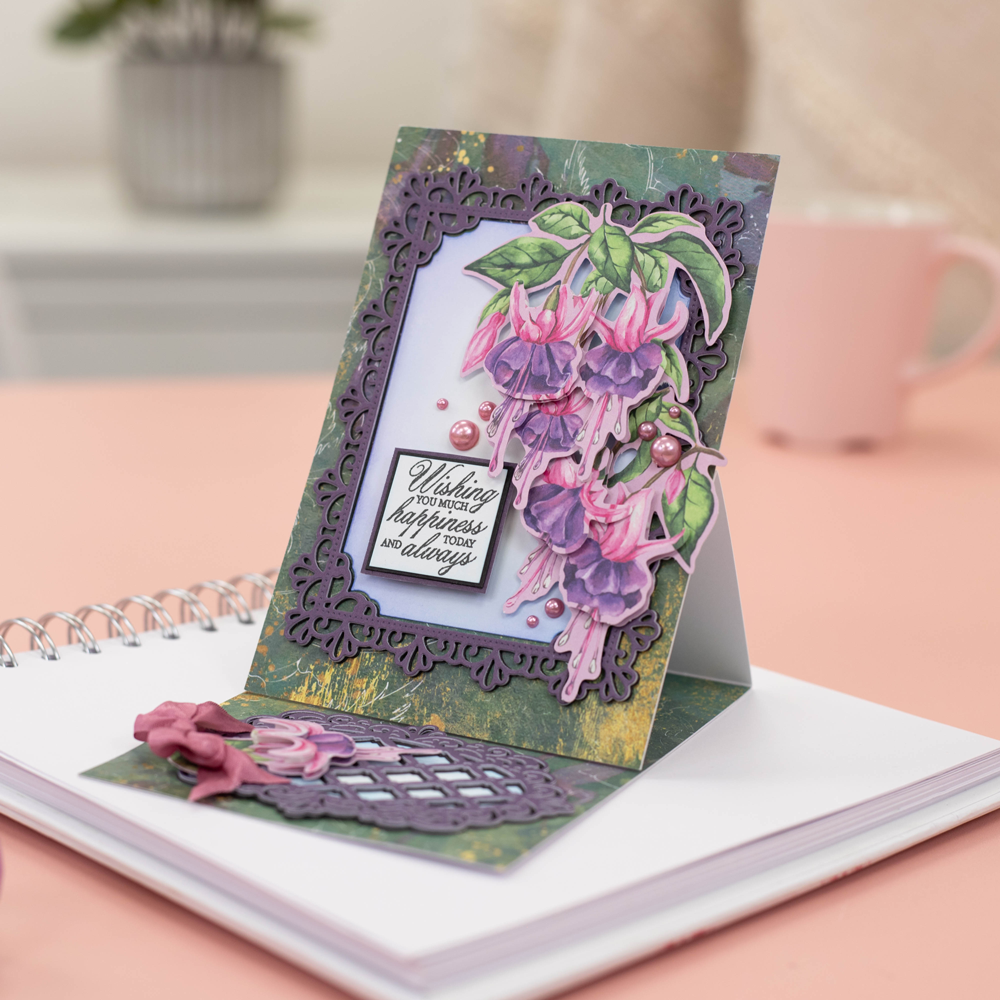 Nature's Garden Fabulous Fuchsia Stamp & Die - Cascading Fuchsia