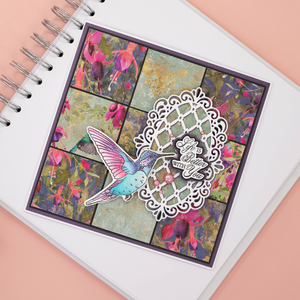 Nature's Garden Fabulous Fuchsia Stamp & Die - Majestic Hummingbird