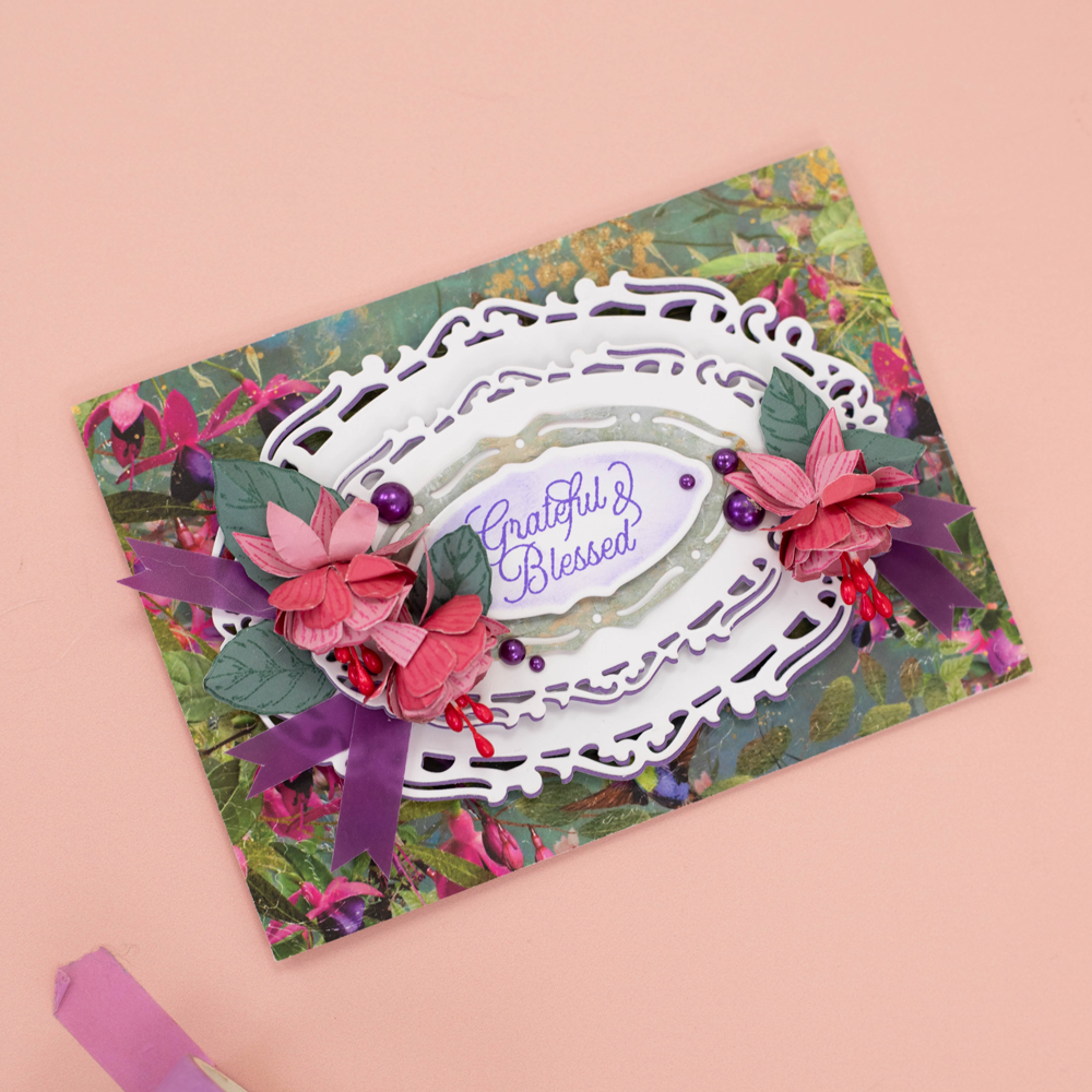 Nature's Garden Fabulous Fuchsia Stamp & Die - Beautiful Fuchsias