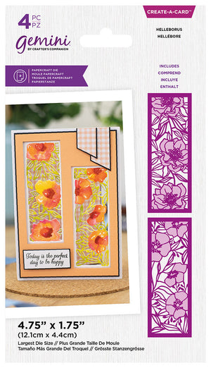 Gemini Floral Panel Create-a-Card Die - Helleborus