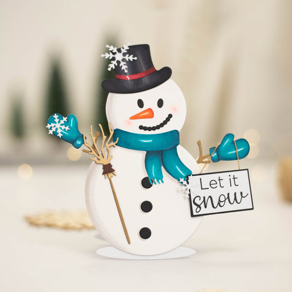 Gemini Shaped Card Base Stamp Die Cheerful Snowman Crafters