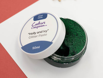 Crafter's Companion Mixed Media Glitter Paste - Holly and Ivy