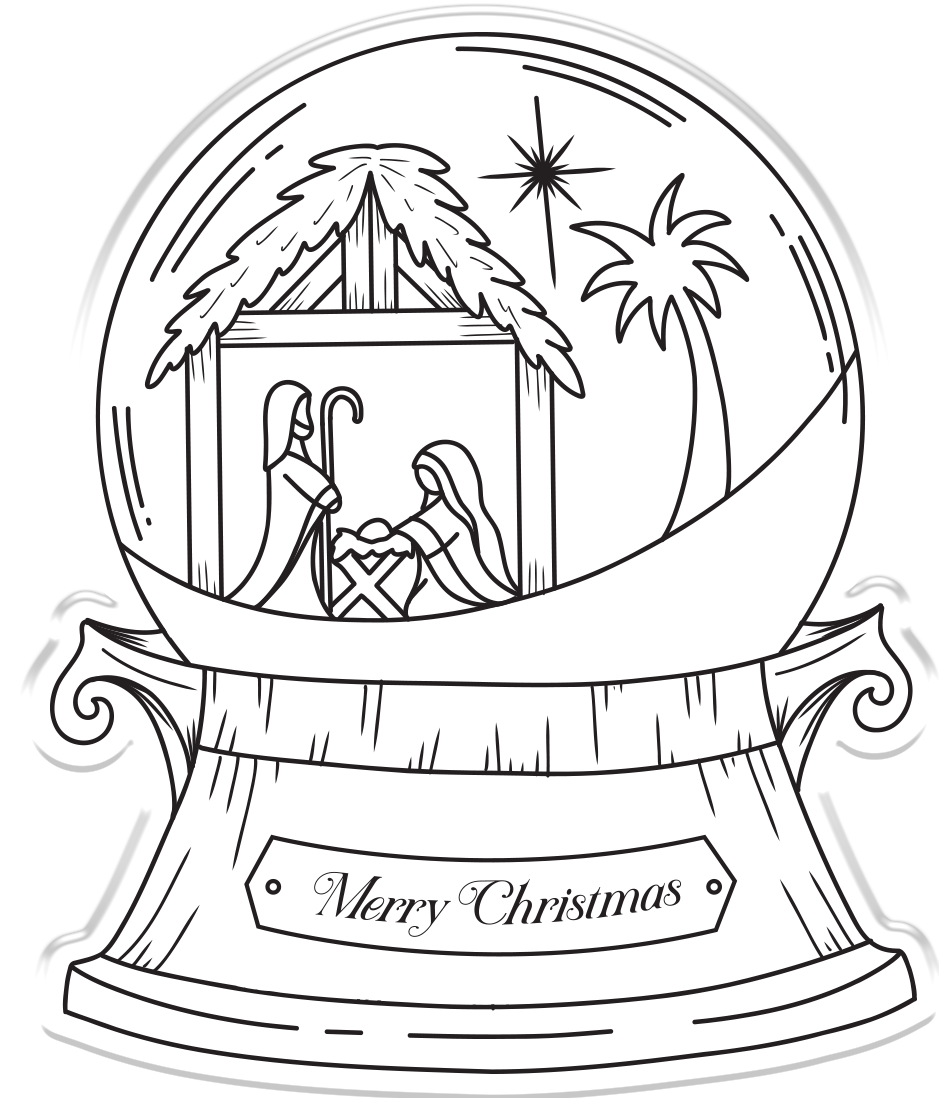 O' Holy Night Stamp and Die - Away in a Manger