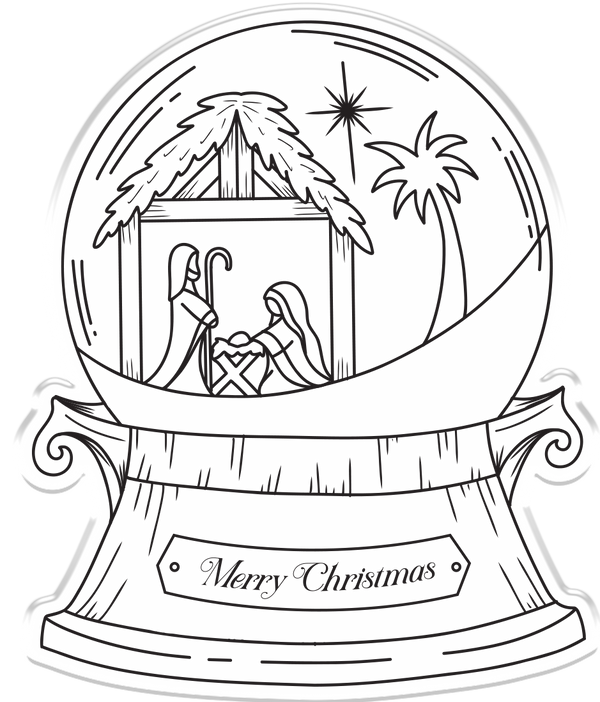 O' Holy Night Stamp and Die - Away in a Manger