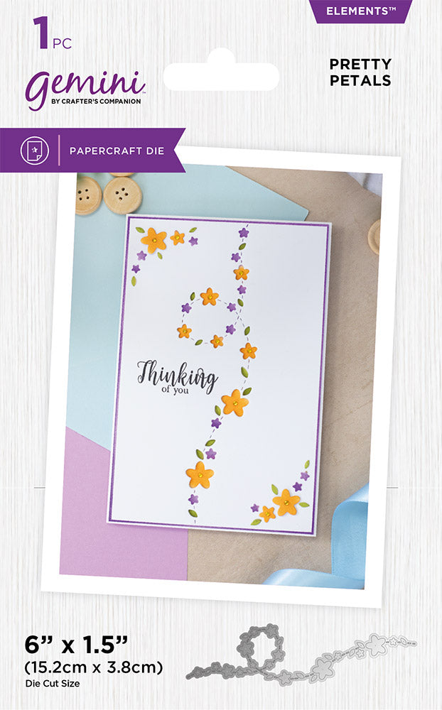 Gemini Confetti Border Elements Die -Pretty Petals