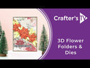 Crafters Companion 6” x 9” 3D Folder & Metal Die - Poinsettia Season