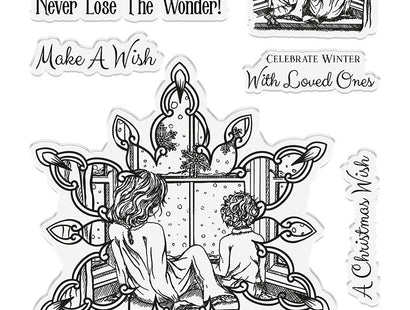 Sheena Douglass In The Frame Snowflake Stories Photopolymer Stamp - Wonderland Window