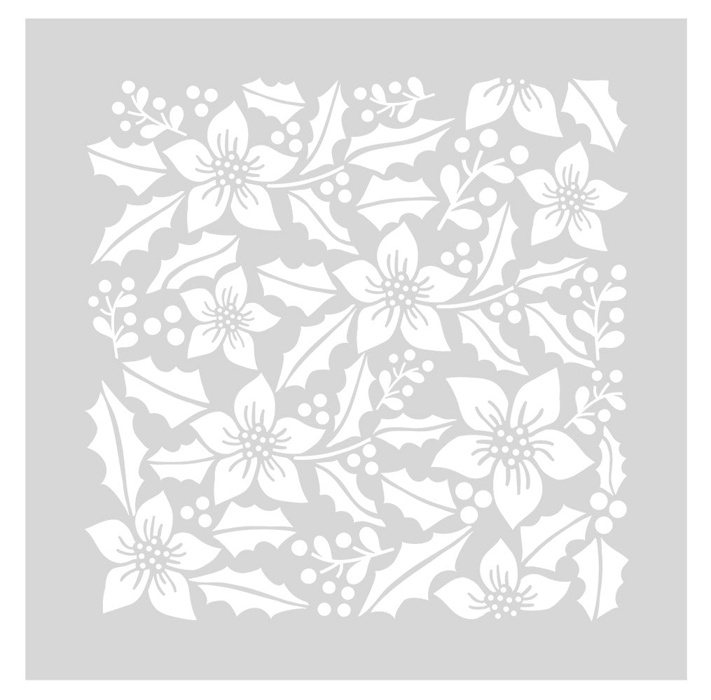 Crafters Companion Stencil Set - Christmas Poinsettia