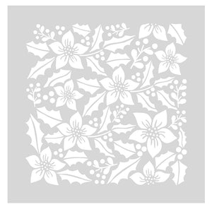 Crafters Companion Stencil Set - Christmas Poinsettia