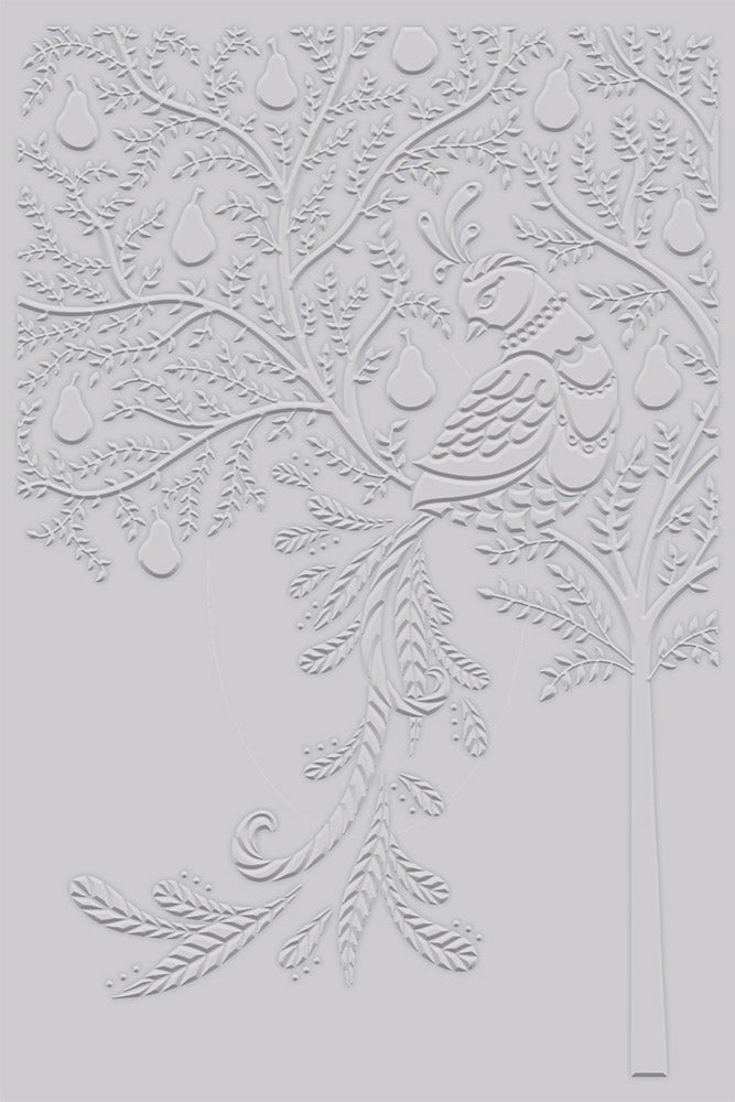 Twelve Days of Christmas 2D Embossing Folder - Partridge in a Pear Tree