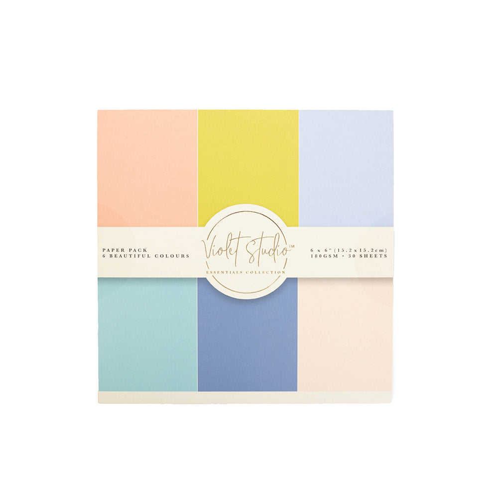 6" x 6" Double Sided Paper Pad Pastels - Violet Studios