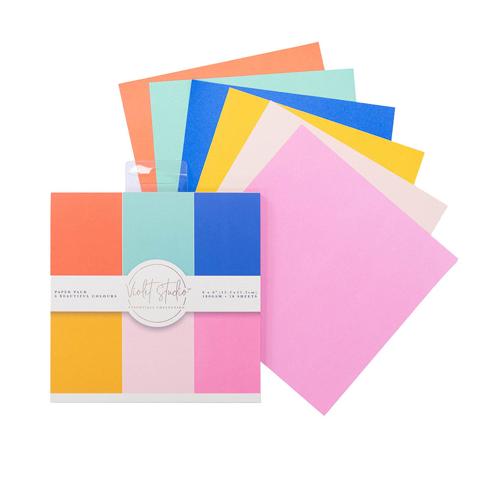 6" x 6" Double Sided Paper Pad Brights - Violet Studios