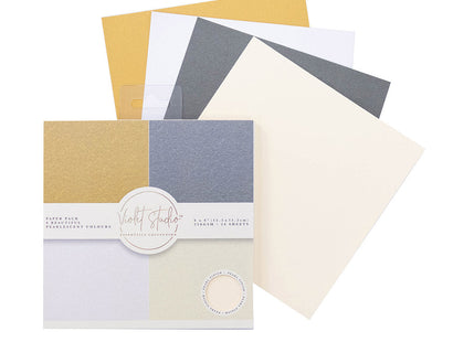 6" x 6" Double Sided Paper Pad Pearlescent - Violet Studios